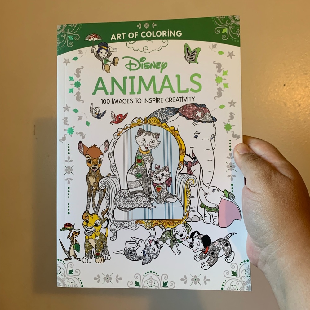 Disney Art of Coloring Animals 100 page book for adults